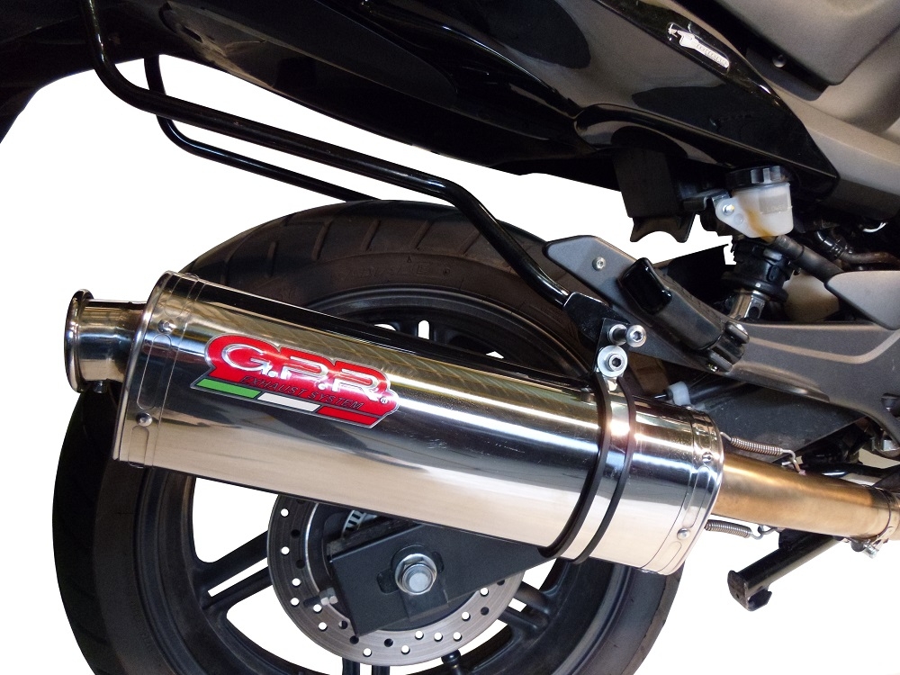 Exhaust compatible with Honda CBF1000 CBF1000ST 2010-2016, Trioval, Slip-on exhaust including removable db killer and link pipe, EPA-compliant 