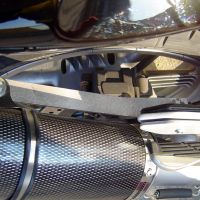 Exhaust compatible with Honda CBF500 2004-2007, Satinox , Slip-on exhaust including removable db killer and link pipe, not EPA-compliant 