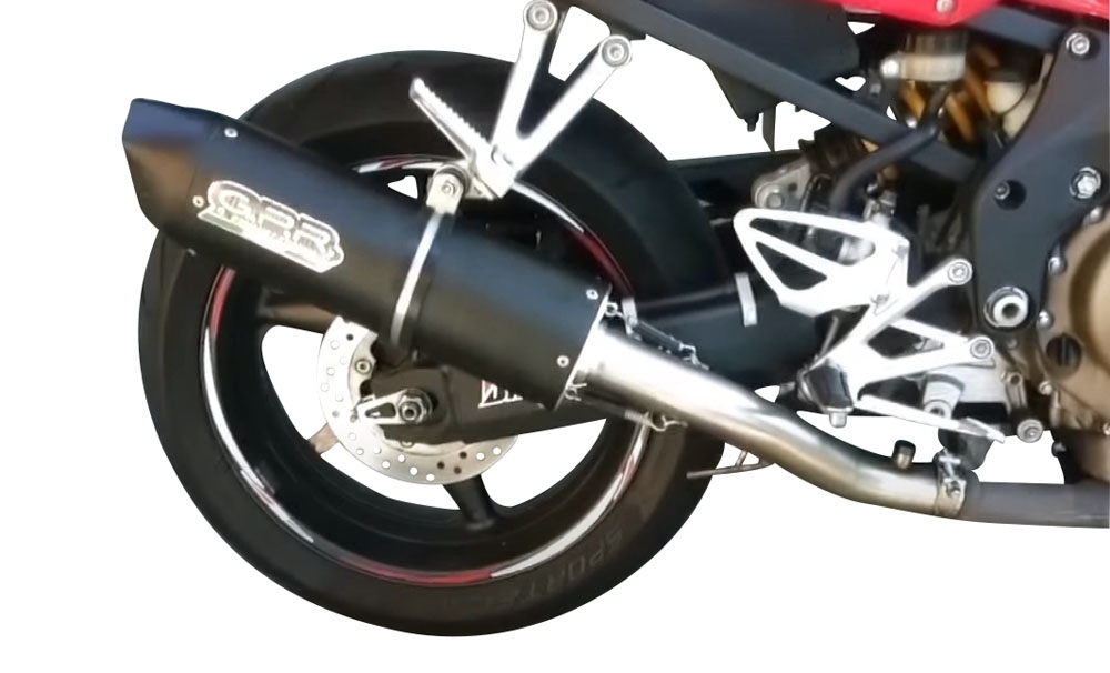Exhaust compatible with Honda CBF500 2004-2007, Furore Poppy, Slip-on exhaust including removable db killer and link pipe, not EPA-compliant 