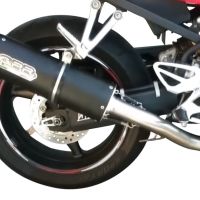 Exhaust compatible with Honda CBF500 2004-2007, Furore Poppy, Slip-on exhaust including removable db killer and link pipe, not EPA-compliant 