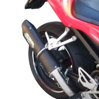 Exhaust compatible with Honda CBF500 2004-2007, Furore Nero, Slip-on exhaust including removable db killer and link pipe, not EPA-compliant 