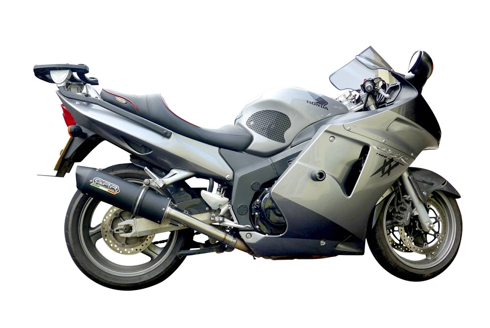 Exhaust compatible with Honda Cbr1100XX Superblackbird - X Eleven 1997-2006, Furore Nero, Dual slip-on including removable db killers and link pipes, EPA-compliant 