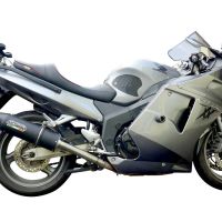 Exhaust compatible with Honda Cbr1100XX Superblackbird - X Eleven 1997-2006, Furore Nero, Dual slip-on including removable db killers and link pipes, EPA-compliant 
