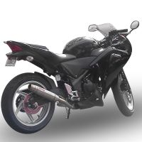 Exhaust compatible with Honda CBR250R 2010-2014, Deeptone Inox, Slip-on exhaust including removable db killer and link pipe, not EPA-compliant 