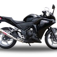 Exhaust compatible with Honda CBR250R 2010-2014, Powercone Evo, Slip-on exhaust including removable db killer and link pipe, not EPA-compliant 