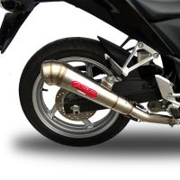Exhaust compatible with Honda CBR250R 2010-2014, Powercone Evo, Slip-on exhaust including removable db killer and link pipe, not EPA-compliant 