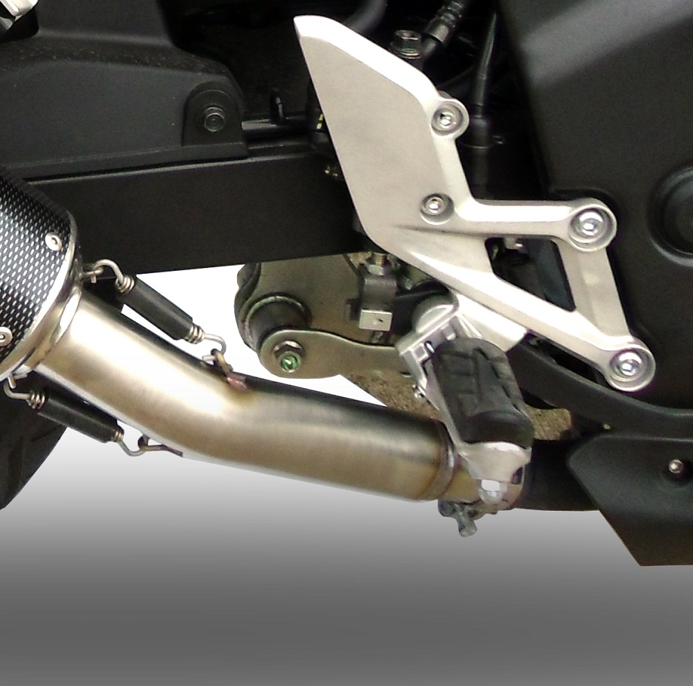 Exhaust compatible with Honda CBR250R 2010-2014, M3 Inox , Slip-on exhaust including removable db killer and link pipe, not EPA-compliant 