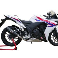 GPR exhaust compatible with  Honda CBR500R 2023-2024, New Grand Prix Evo Black Titanium, Slip-on exhaust including removable db killer and link pipe, EPA-compliant 
