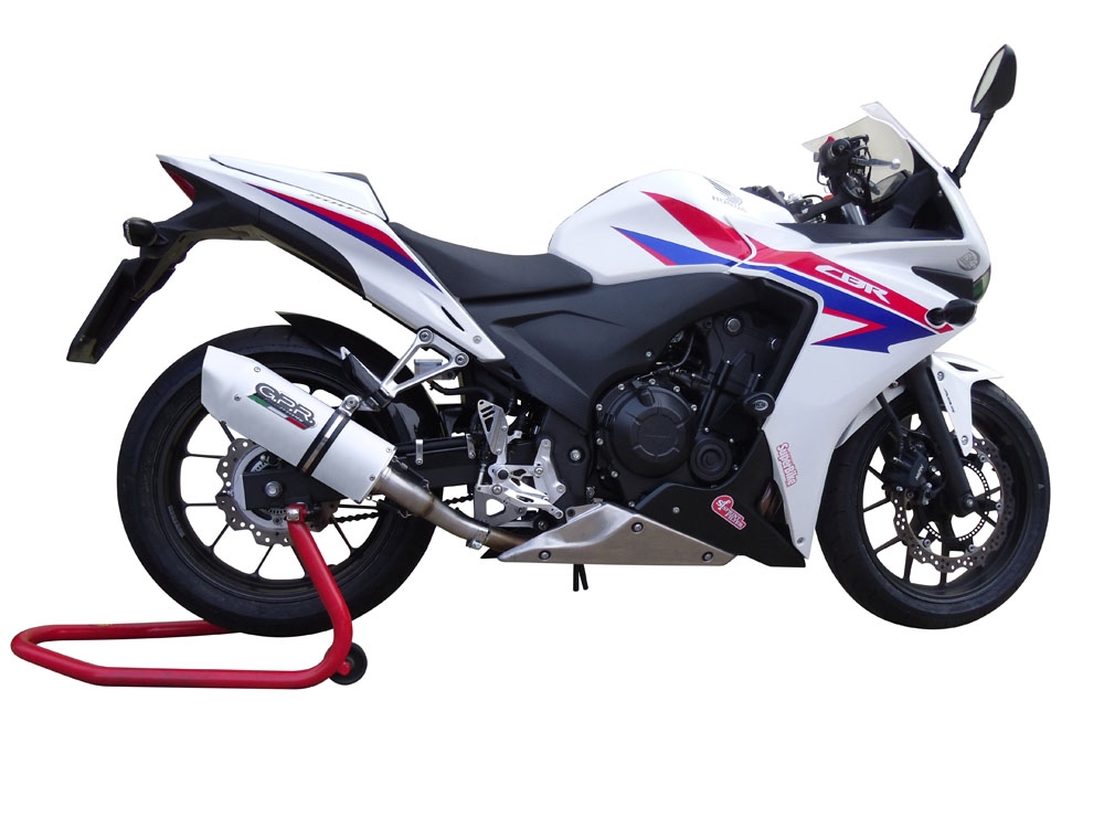 Exhaust compatible with Honda CBR500R 2023-2024, Albus Evo4, Slip-on exhaust including removable db killer and link pipe, EPA-compliant 