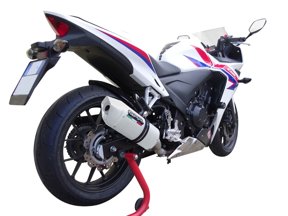 Exhaust compatible with Honda CBR500R 2023-2024, Albus Evo4, Slip-on exhaust including removable db killer and link pipe, EPA-compliant 