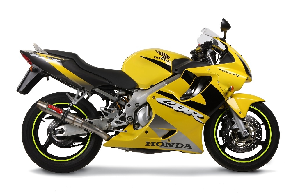 Exhaust compatible with Honda CBR600F4i - Sport 2001-2007, Deeptone Inox, Slip-on exhaust including removable db killer and link pipe, not EPA-compliant 