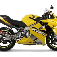Exhaust compatible with Honda CBR600F4i - Sport 2001-2007, Deeptone Inox, Slip-on exhaust including removable db killer and link pipe, not EPA-compliant 