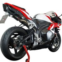 Exhaust compatible with Honda CBR600RR 2005-2006, Tiburon Poppy, Slip-on exhaust including removable db killer and link pipe, not EPA-compliant 