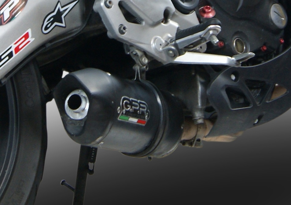 Exhaust compatible with Cf Moto Nk 650 2012-2016, Furore Nero, Slip-on exhaust including removable db killer and link pipe, not EPA-compliant 