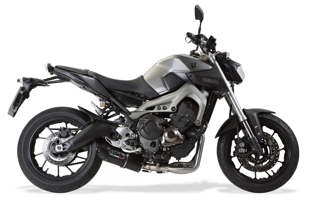 Exhaust compatible with Yamaha FZ-09 2017-2020, Furore Evo4 Nero, Full system exhaust, including removable db killer 