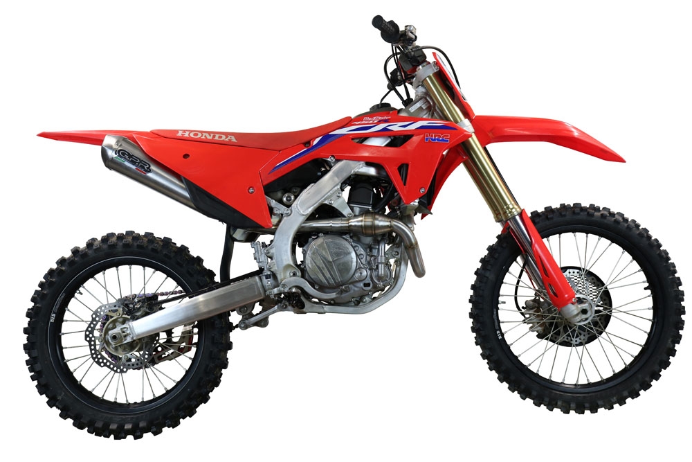 Exhaust compatible with Honda CRF450R/RX 2021-2025, Pentacross Inox, Full system exhaust, including removable db killer/spark arrestor 