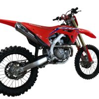 Exhaust compatible with Honda CRF450R/RX 2021-2025, Pentacross Inox, Full system exhaust, including removable db killer/spark arrestor 