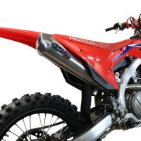 Exhaust compatible with Honda CRF450R/RX 2021-2025, Pentacross Inox, Full system exhaust, including removable db killer/spark arrestor 