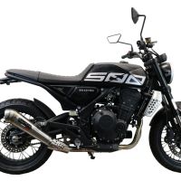 Exhaust compatible with Brixton Crossfire 500 X 2022-2023, Powercone Evo, Slip-on exhaust including removable db killer and link pipe, EPA-compliant 