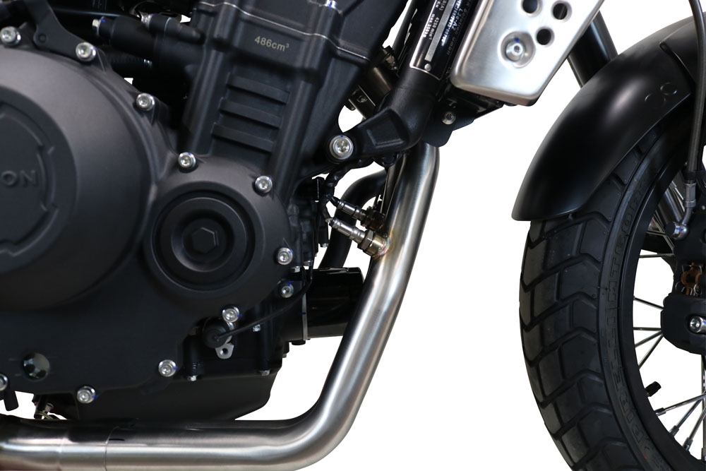 Exhaust compatible with Brixton Crossfire 500 X 2022-2023, Decatalizzatore, Decat pipe 