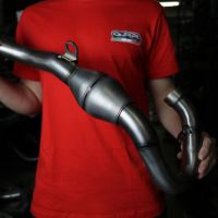 Exhaust compatible with Kawasaki KX250X 2021-2022, Pentacross FULL Titanium, Slip-on exhaust, including link pipe and removable db killer spark/arrestor 