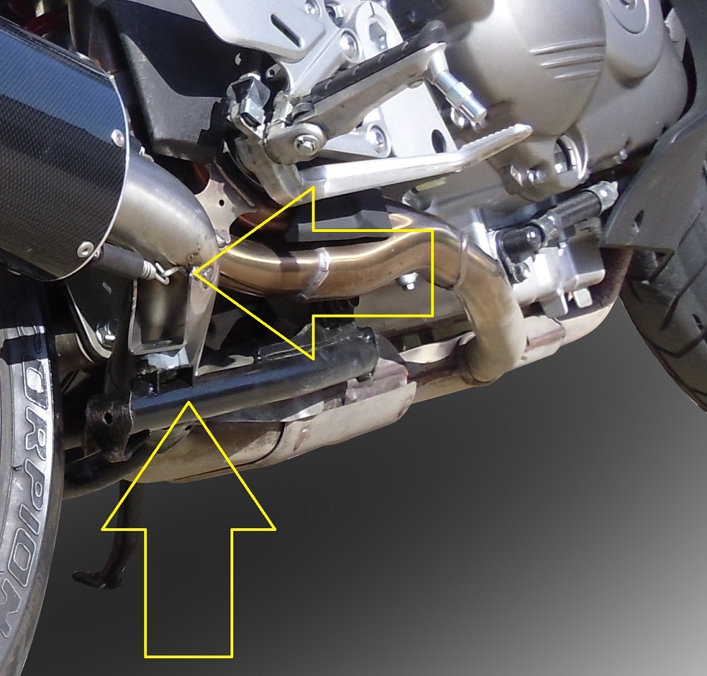 Exhaust compatible with Honda Crossrunner 800 VFR800X 2011-2014, Albus Ceramic, Slip-on exhaust including removable db killer and link pipe, EPA-compliant 