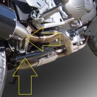 Exhaust compatible with Honda Crossrunner 800 VFR800X 2011-2014, Albus Ceramic, Slip-on exhaust including removable db killer and link pipe, EPA-compliant 
