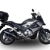 Exhaust compatible with Honda Crossrunner 800 VFR800X 2011-2014, Furore Nero, Slip-on exhaust including removable db killer and link pipe, EPA-compliant 