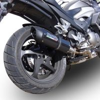 Exhaust compatible with Honda Crossrunner 800 VFR800X 2011-2014, Furore Nero, Slip-on exhaust including removable db killer and link pipe, EPA-compliant 