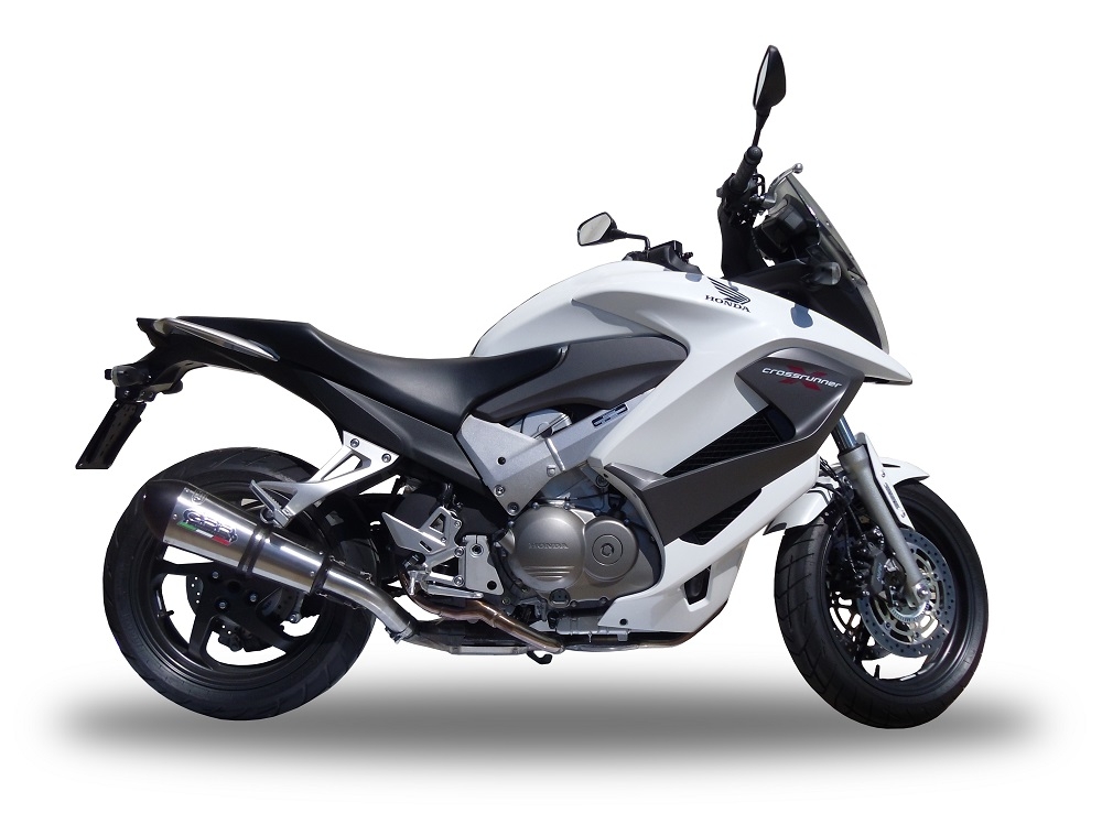 GPR exhaust compatible with  Honda Crossrunner 800 VFR800X 2011-2014, New Grand Prix Evo Titanium, Slip-on exhaust including removable db killer and link pipe, EPA-compliant 
