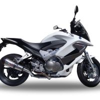 GPR exhaust compatible with  Honda Crossrunner 800 VFR800X 2011-2014, New Grand Prix Evo Titanium, Slip-on exhaust including removable db killer and link pipe, EPA-compliant 