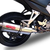 Exhaust compatible with Honda Crossrunner 800 VFR800X 2011-2014, Trioval, Slip-on exhaust including removable db killer and link pipe, EPA-compliant 