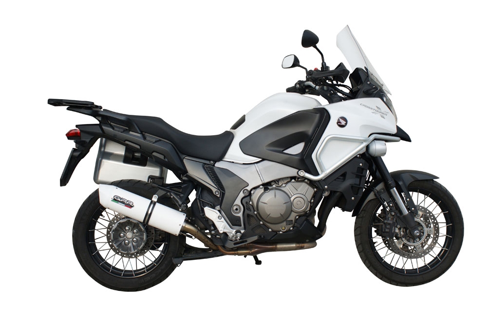 Exhaust compatible with Honda VFR1200X Crosstourer 2017-2020, Albus Evo4, Slip-on exhaust including removable db killer and link pipe, EPA-compliant 