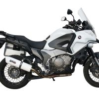 Exhaust compatible with Honda VFR1200X Crosstourer 2017-2020, Albus Evo4, Slip-on exhaust including removable db killer and link pipe, EPA-compliant 