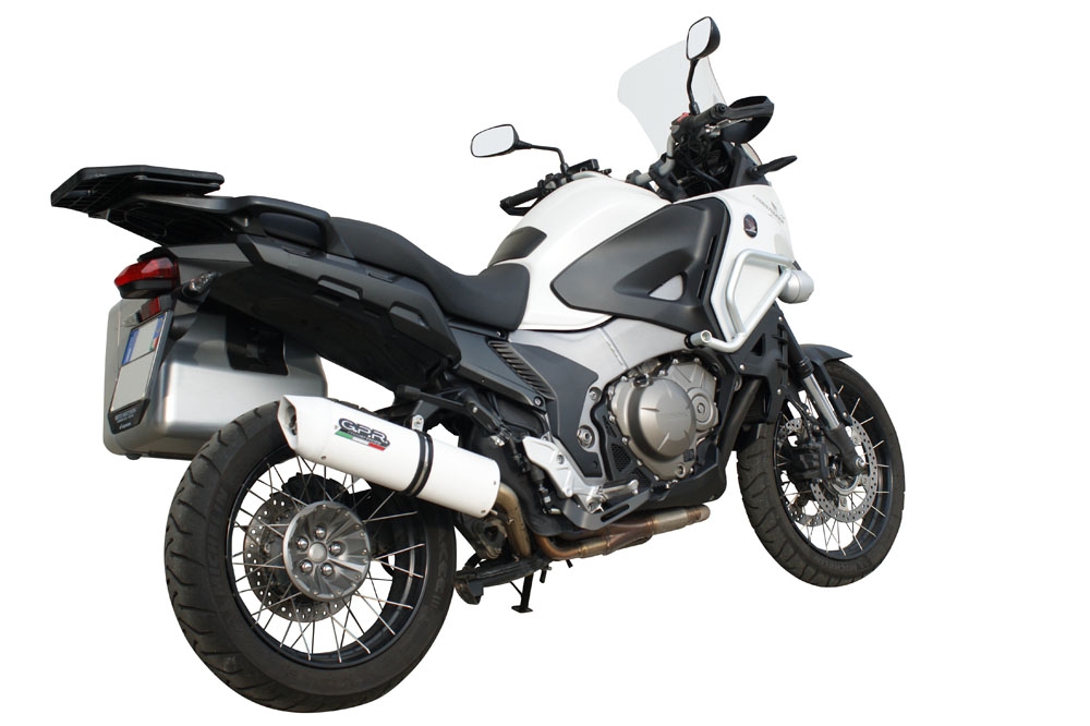 Exhaust compatible with Honda VFR1200X Crosstourer 2017-2020, Albus Evo4, Slip-on exhaust including removable db killer and link pipe, EPA-compliant 