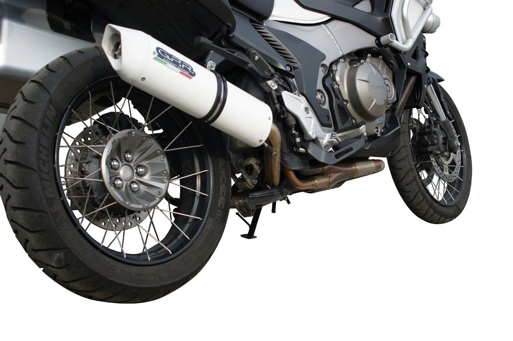 Exhaust compatible with Honda VFR1200X Crosstourer 2017-2020, Albus Evo4, Slip-on exhaust including removable db killer and link pipe, EPA-compliant 