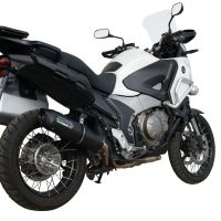 Exhaust compatible with Honda VFR1200X Crosstourer 2011-2016, Furore Nero, Slip-on exhaust including removable db killer and link pipe, EPA-compliant 