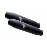 GPR exhaust compatible with Yamaha Xj 600 Diversion 1991-2001, Deeptone Black Cafè Racer, Dual universal Homologated legal silencer kit, including removable db killer, without link pipes 