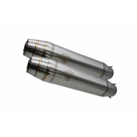GPR exhaust compatible with Bmw R 1100 Gs -R-RT 1994-1998, Deeptone Inox Cafè Racer, Dual universal Homologated legal silencer kit, including removable db killer, without link pipes 