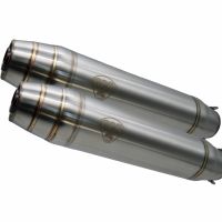 Exhaust compatible with Bmw K100 1983-1994, Deeptone Inox Cafè Racer, Dual universal silencer kit without link pipes, EPA-compliant 