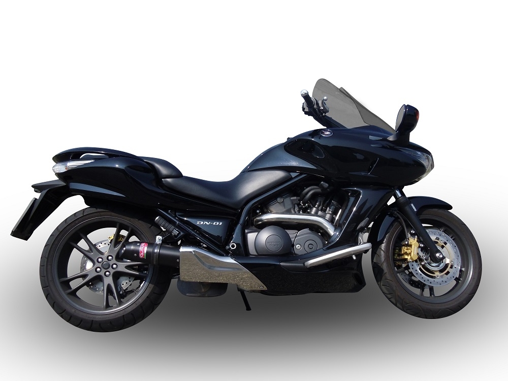 Exhaust compatible with Honda Dn-01 2008-2010, Furore Poppy, Slip-on exhaust including removable db killer and link pipe, EPA-compliant 
