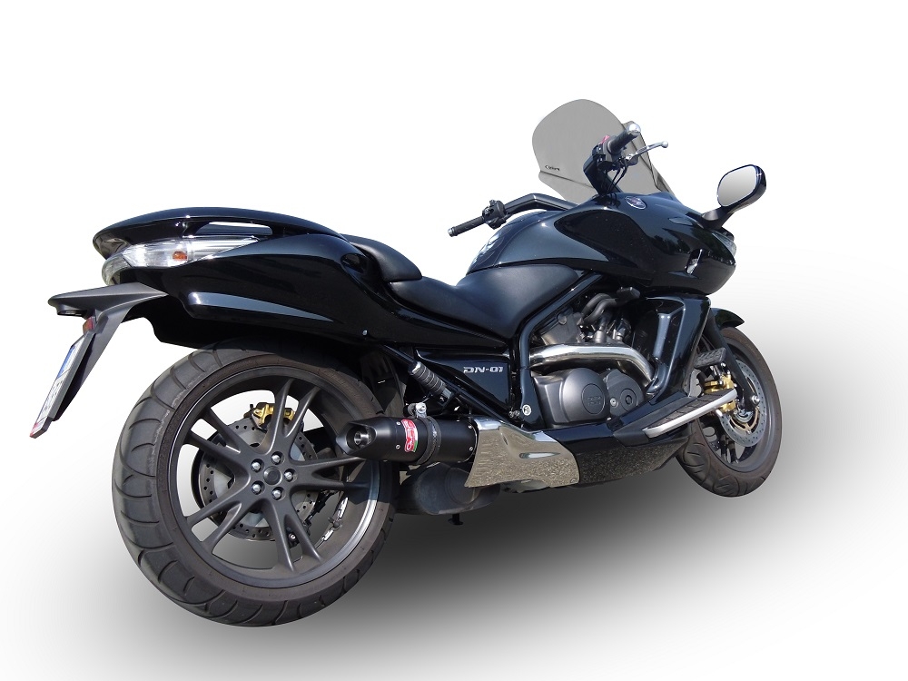 Exhaust compatible with Honda Dn-01 2008-2010, Furore Nero, Slip-on exhaust including removable db killer and link pipe, EPA-compliant 