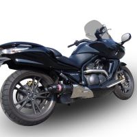 Exhaust compatible with Honda Dn-01 2008-2010, Furore Nero, Slip-on exhaust including removable db killer and link pipe, EPA-compliant 