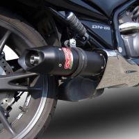 Exhaust compatible with Honda Dn-01 2008-2010, Furore Nero, Slip-on exhaust including removable db killer and link pipe, EPA-compliant 