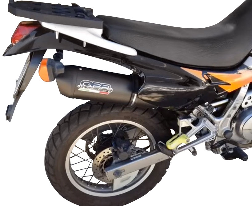 Exhaust compatible with Honda Dominator NX650 1988-2001, Furore Nero, Mid-Full system exhaust including removable db killer 