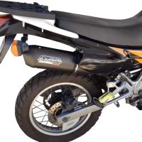 Exhaust compatible with Honda Dominator NX650 1988-2001, Furore Nero, Mid-Full system exhaust including removable db killer 