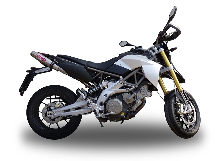 Exhaust compatible with Aprilia Dorsoduro 900 2017-2020, Deeptone Inox, Dual slip-on exhausts including link pipes 