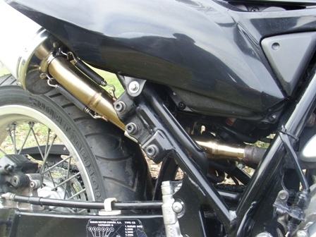 Exhaust compatible with Suzuki Dr 125 - Sm 2008-2015, Furore Nero, Slip-on exhaust including removable db killer and link pipe, not EPA-compliant 