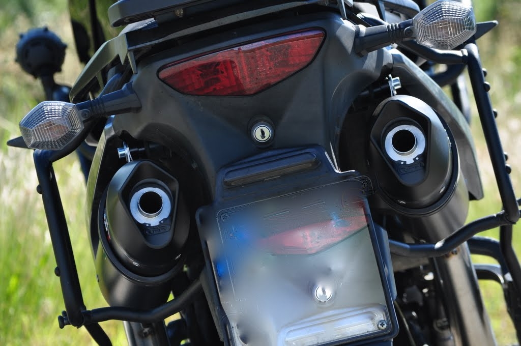 Exhaust compatible with Kawasaki Klv 1000 2004-2007, Furore Nero, Dual slip-on including removable db killers and link pipes, EPA-compliant 