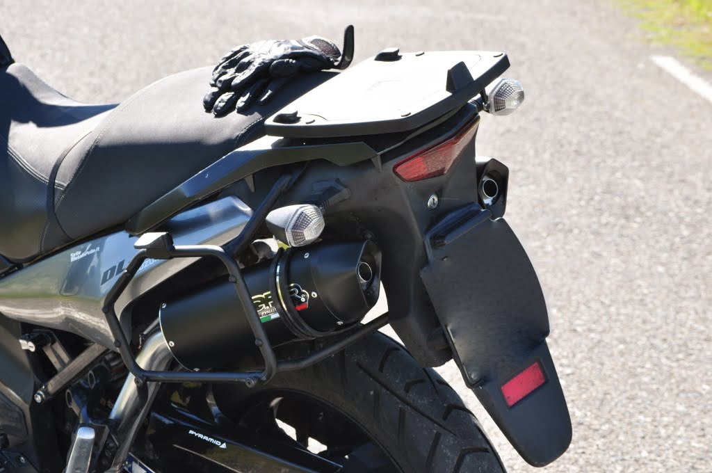 Exhaust compatible with Kawasaki Klv 1000 2004-2007, Furore Nero, Dual slip-on including removable db killers and link pipes, EPA-compliant 